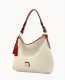 Dooney Pebble Grain Twist Strap Hobo Bone ID-BW63Vp92