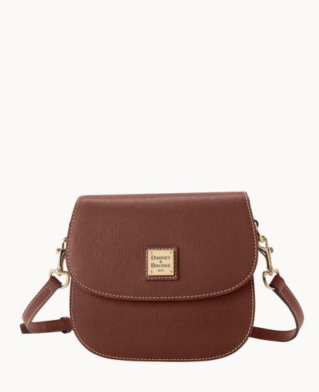 Dooney Saffiano Saddle Bag Amber ID-gzVfv5Yj - Click Image to Close