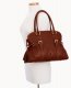 Dooney Florentine Domed Buckle Satchel Chestnut ID-MwZ9XW9D