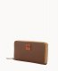 Dooney Pebble Grain Large Zip Around Wristlet Bark ID-Jju1jiRV