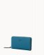 Dooney Henrys Medium Zip Around Wristlet Teal ID-kyoZvB45