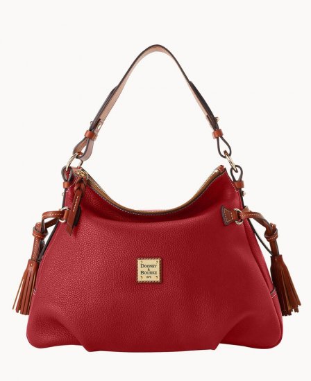 Dooney Pebble Grain Hobo Red ID-oE6A3jbO - Click Image to Close