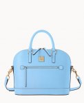 Dooney Saffiano Domed Zip Satchel Sky Blue ID-dB8C589p