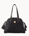 Dooney Pebble Grain Domed Satchel Black Black ID-y8PaWGS9