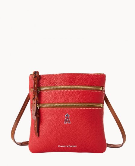 Dooney MLB Angels N S Triple Zip Crossbody ANGELS ID-98hgrcJc - Click Image to Close