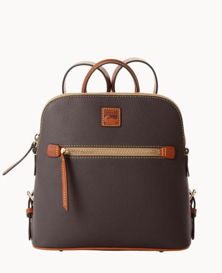 Dooney Pebble Grain Backpack Brown Tmoro ID-KSiiu5up - Click Image to Close