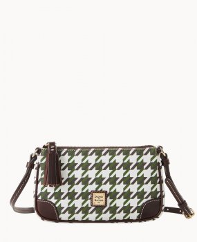 Dooney Houndstooth Slim Crossbody Green ID-aaO9rVME