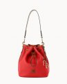 Dooney Pebble Grain Drawstring Red ID-VOrgyZ1M