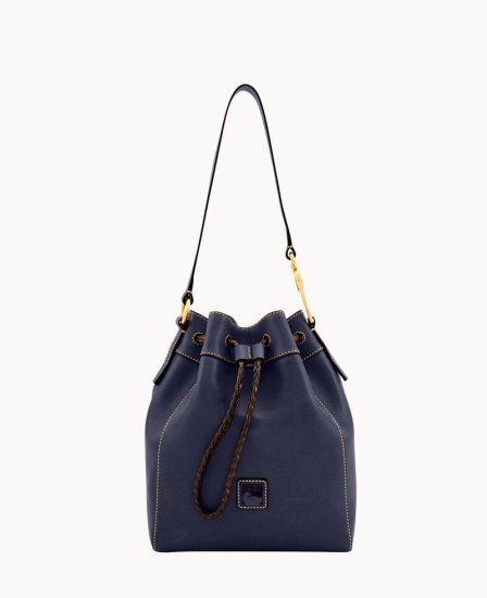 Dooney Florentine Hattie Drawstring Navy ID-MdssGuqs - Click Image to Close