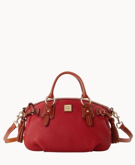 Dooney Pebble Grain Medium Mail Satchel Red ID-yfJSTMzz - Click Image to Close