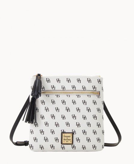 Dooney Gretta Double Zip Tassel Crossbody White ID-ii2nu680 - Click Image to Close