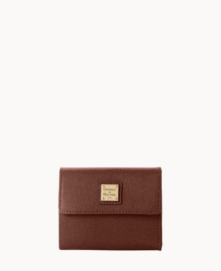 Dooney Saffiano Small Flap Credit Card Wallet Amber ID-N7JjGWCj - Click Image to Close