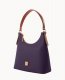 Dooney Pebble Grain Hobo Plum Wine ID-9CSKFa9j