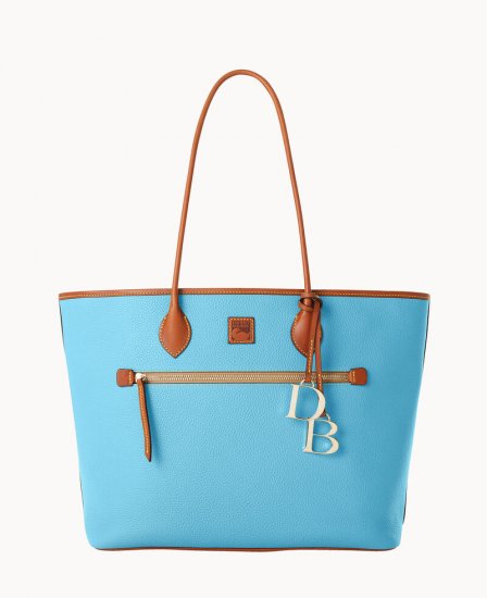 Dooney Pebble Grain Large Tote Sky Blue ID-sizgbKY8 - Click Image to Close