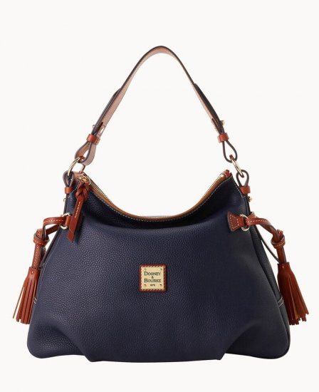 Dooney Pebble Grain Hobo Midnight Blue ID-cy1nIVCd - Click Image to Close