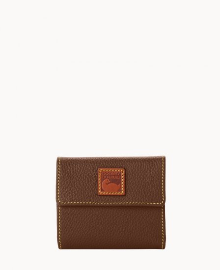 Dooney Pebble Grain Small Flap Credit Card Wallet Bark ID-Zex4i95c - Click Image to Close