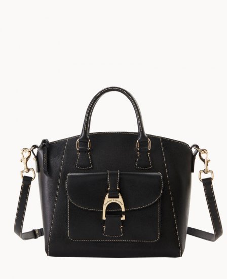 Dooney Saffiano Naomi Satchel Black ID-fYmExnMO - Click Image to Close