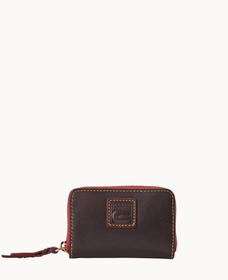 Dooney Florentine Large Zip Around Credit Card Case Brown Tmoro ID-ZC7zMwQb - Click Image to Close