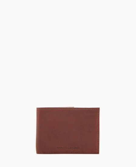 Dooney Florentine Billfold with Train Pass Chestnut ID-7mn6Rxpl - Click Image to Close