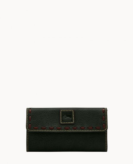 Dooney Florentine Continental Clutch Black Black ID-jpWcHgj5 - Click Image to Close