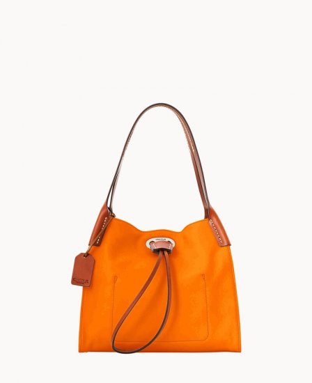 Dooney Oncour Elba Mini Full Up Two Tangerine ID-HLnJaxkv - Click Image to Close