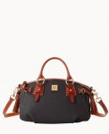 Dooney Pebble Grain Medium Mail Satchel Black ID-coI6PU7P