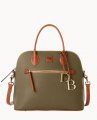 Dooney Pebble Grain Large Domed Satchel Olive ID-G5Tydy2L