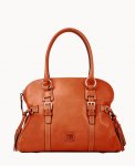 Dooney Florentine Domed Buckle Satchel Natural ID-7K2Dm72z