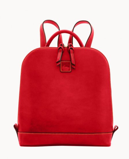 Dooney Florentine Zip Pod Backpack Red ID-2qCgMarY - Click Image to Close