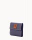 Dooney Pebble Grain Small Flap Credit Card Wallet Midnight Blue ID-UPyZ20uK