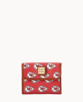 Dooney NFL Chiefs Flap Credit Card Wallet Kansas City Chiefs ID-Q8g5Lh5p