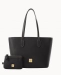 Dooney Pebble Grain Tote With Medium Wristlet Black ID-sdX9kyVl