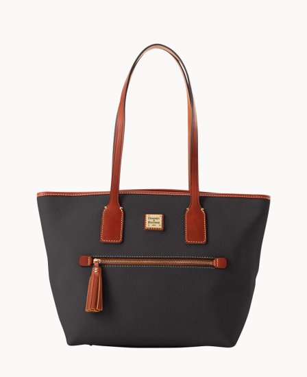 Dooney Pebble Grain Small Tote Black ID-TblOLJ4o - Click Image to Close