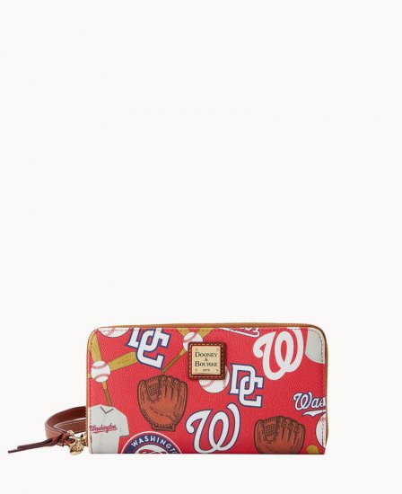 Dooney MLB Nationals Large Zip Around Wristlet Nationals ID-SBhKAUho - Click Image to Close