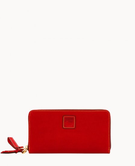 Dooney Florentine Large Zip Around Wristlet Red ID-gKa2FkYa - Click Image to Close