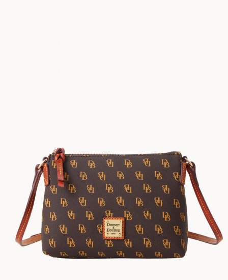 Dooney Gretta Crossbody Pouchette Brown Tmoro ID-5WZ4PvJa - Click Image to Close