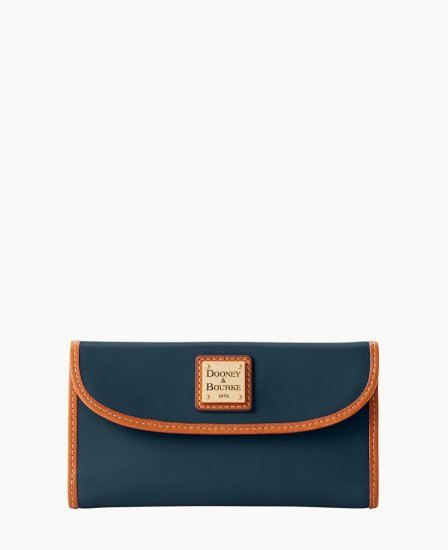 Dooney Wexford Leather Continental Clutch Midnight Blue ID-MAfoU0Yp - Click Image to Close