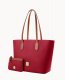 Dooney Pebble Grain Tote With Medium Wristlet Wine ID-0TFAmSkp