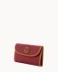 Dooney Pebble Grain Continental Clutch Wine ID-4zMeVnbW