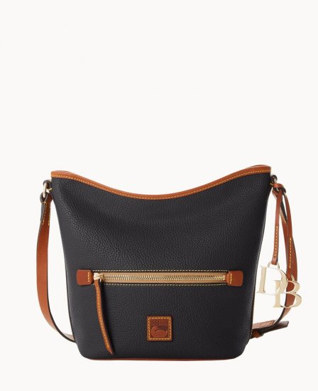 Dooney Pebble Grain Zip Sac Black ID-xzHwcNTY - Click Image to Close