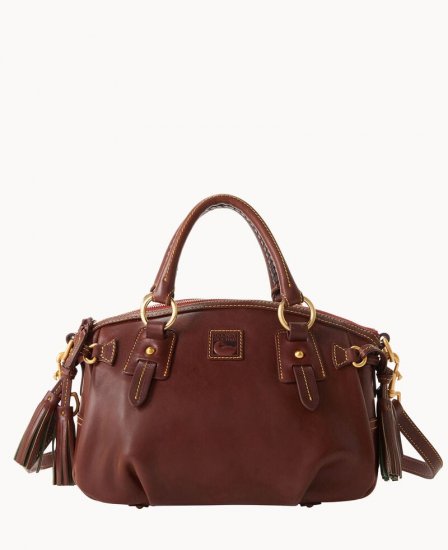 Dooney Florentine Medium Mail Satchel Chestnut ID-tFjSMqvS - Click Image to Close