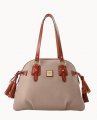 Dooney Pebble Grain Domed Satchel Taupe ID-MsBvJJiE