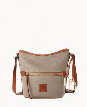 Dooney Pebble Grain Small Zip Sac Taupe ID-LjadNfdK