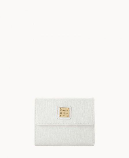 Dooney Saffiano Small Flap Credit Card Wallet Off White ID-eNzjC4Nr - Click Image to Close