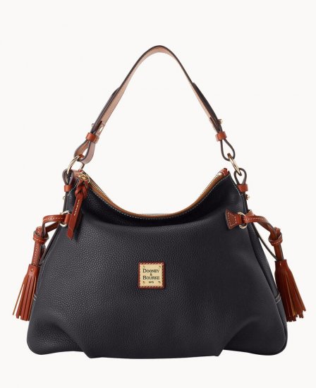 Dooney Pebble Grain Hobo Black ID-ax24jwLW - Click Image to Close