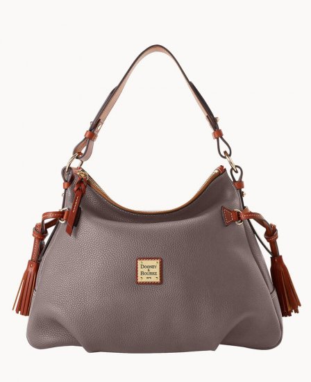 Dooney Pebble Grain Hobo Elephant ID-m2eAV5CL - Click Image to Close