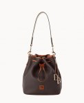 Dooney Pebble Grain Drawstring Brown Tmoro ID-QFLatjYZ