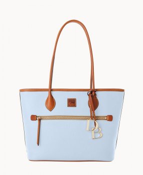 Dooney Pebble Grain Tote Glacier Blue ID-TxlBlncG