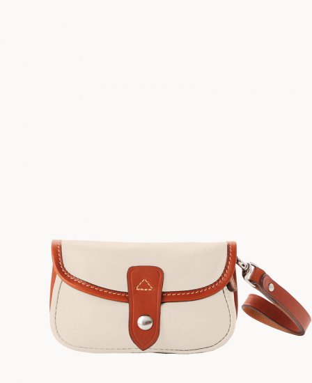 Dooney Oncour Elba Flap Wristlet Light Grey ID-ysAue00w - Click Image to Close