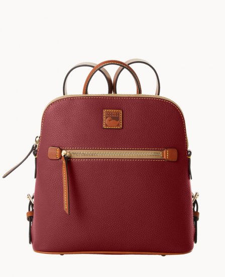 Dooney Pebble Grain Backpack Wine ID-5Cf9anR5 - Click Image to Close